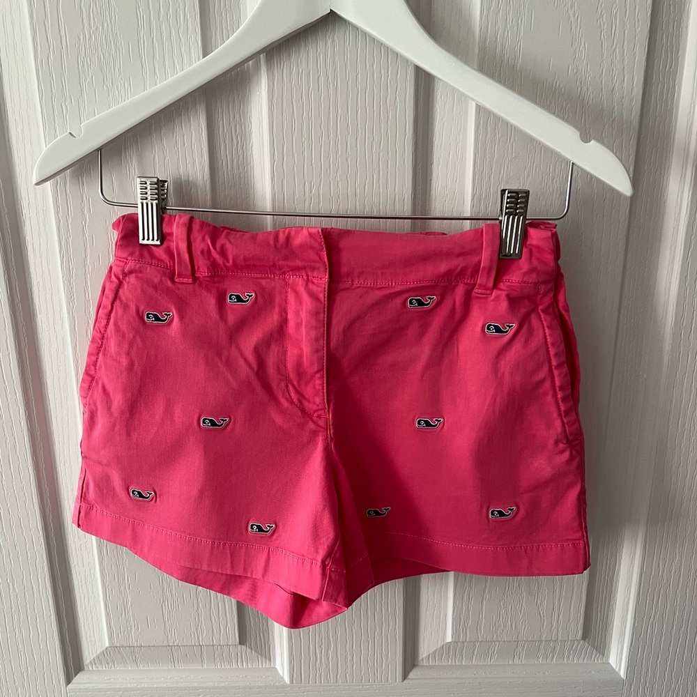 Vineyard Vines Pink Whale Embroidered Shorts